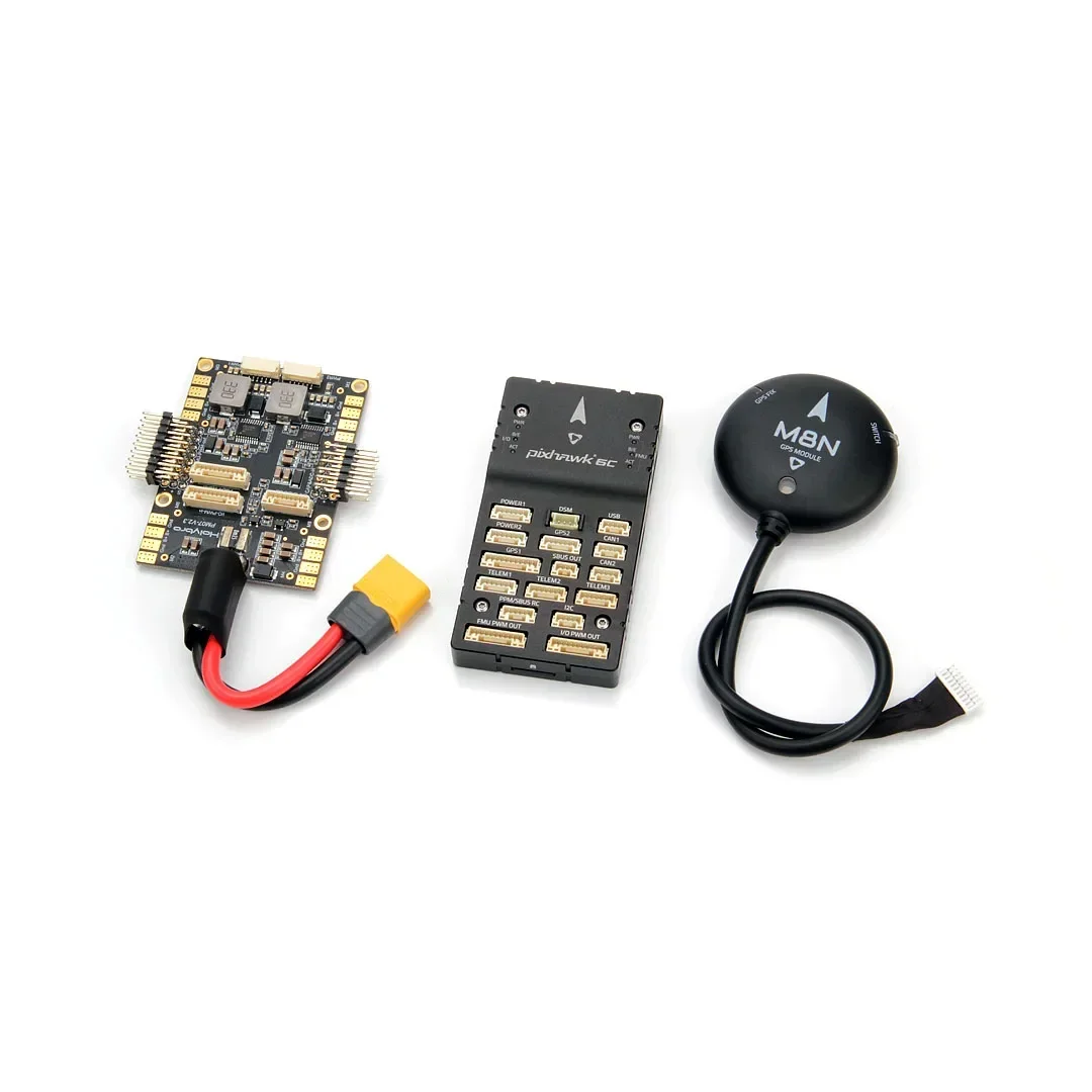 Holybro Pixhawk 6C Автопилот H743 Контроллер полета (алюминиевый корпус) Модуль питания PM02/PM07 M8N GPS для радиоуправляемых мультироторных самолетов thumbnail 3