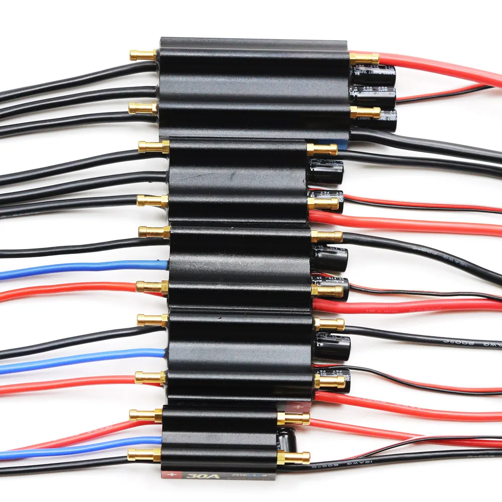 FlyColor 30A 50A 70A 90A 120A RC BOOT ESC Wasserdichter 2-6S Lipo Bürstenloser Geschwindigkeitsregler mit Programmkarte für RC-Bootsmotor – Detail 16