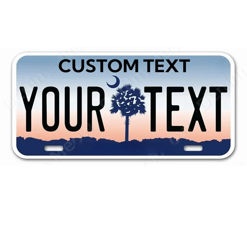Customizable 12x6 Inch U.S. License Plate with Personalized Text
