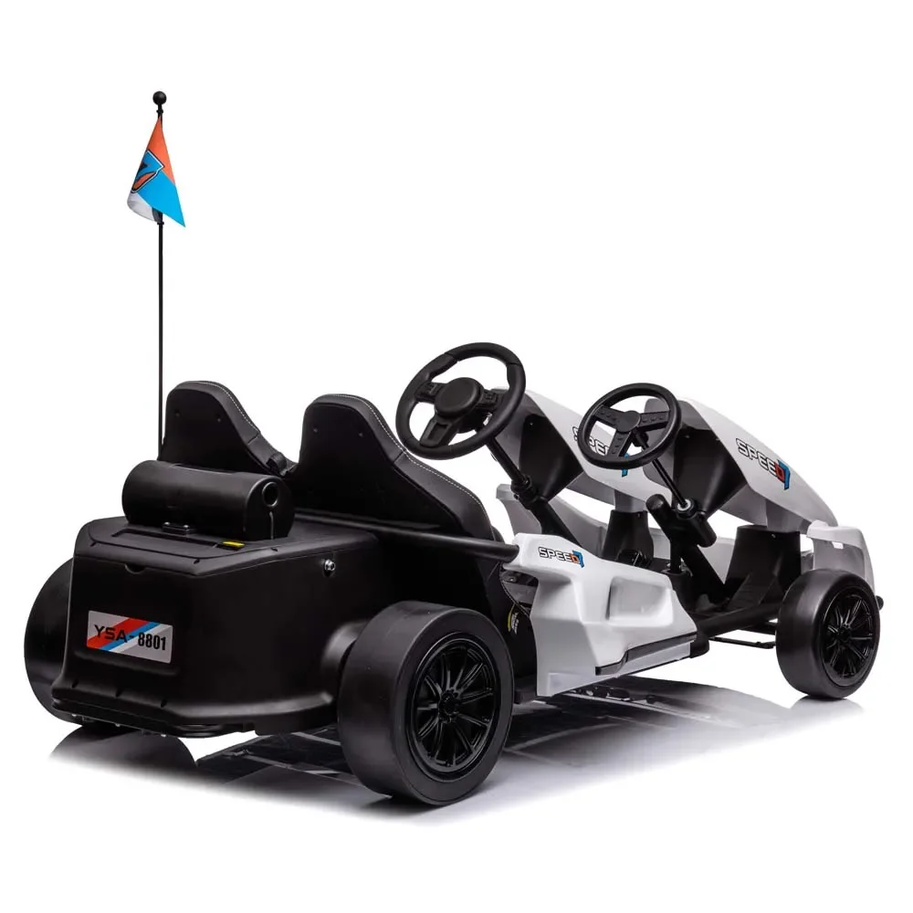 48V14AH 600w Brushless Motor Kid Drifting Electric Go Kart Top Configure For Children with MAX Durability Reliability Silence