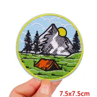 Buy Camping/Adventure Patch Iron On Patches For Clothing Sticker Mountain Hiking Patch Outdoor Embroidery Patches On Clothes Sew Online - Image 6