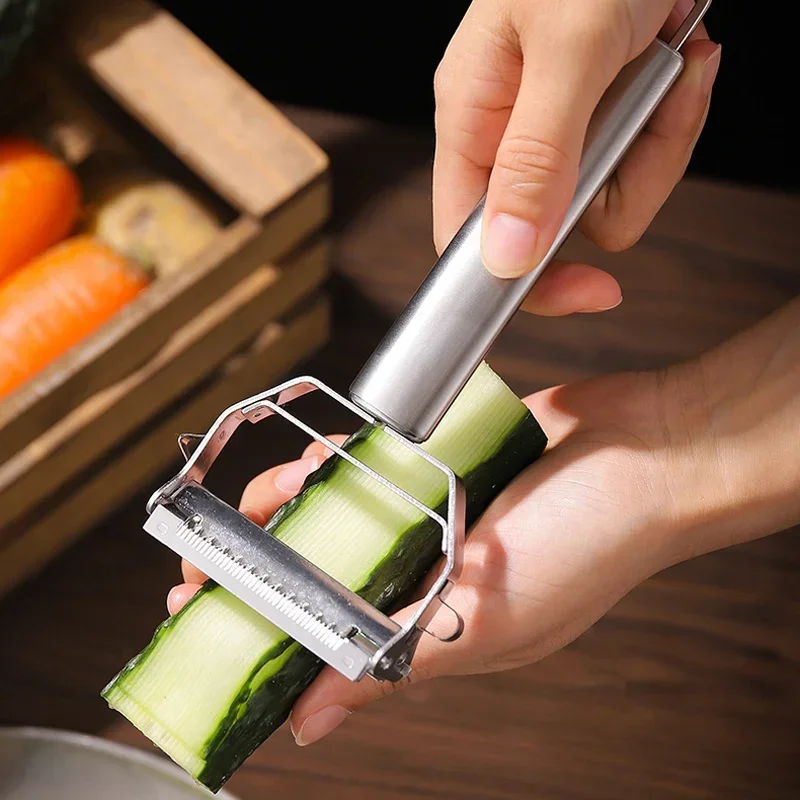 2Pcs Vegetable Peeler Potato Cutter Wavy Knife French Fries Carrot Onion Slicer Holder Vegetable Cutting Tools Kitchen Gadgets