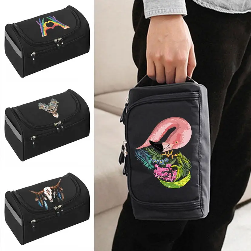 

Women Cosmetic Bag Zipper Wash Bags Color Pattern Makeup Bag Beauty Case Make Up Organizer Kits Men Travel Storage Wash Pouch