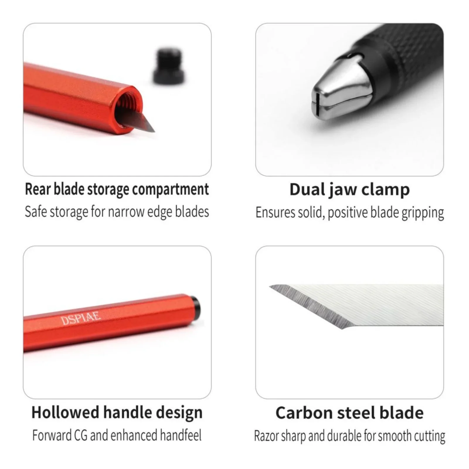 DSPIAE 알루미늄 합금 광폭 또는 좁은 날, 취미 칼