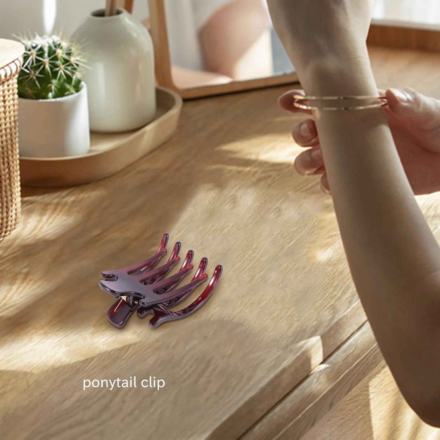 

Women Lady Girls Non Slip Grip Large Claw Hair Clip Clamp,Coffee