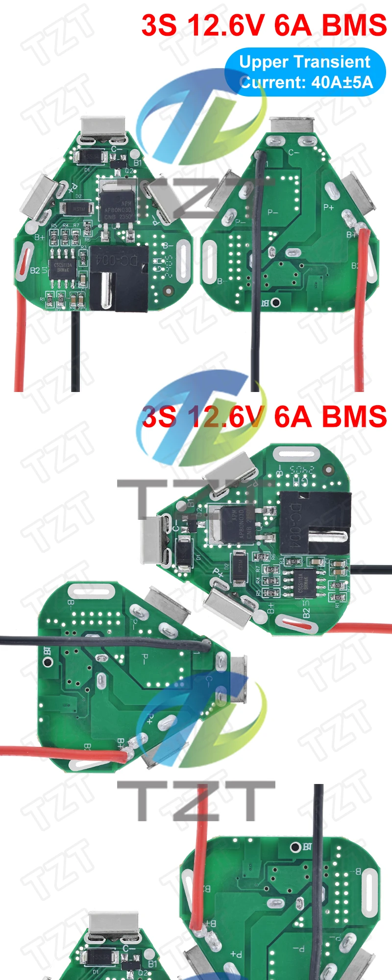 TZT 3S 12,6 V 6A BMS Li-Ion Lithium Batterie Schutz Bord 18650 Power Bank Balancer Batterie Equalizer Board für elektrische Bohrmaschine – Detail 10