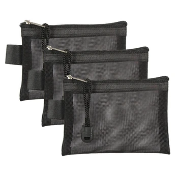 Portafoglio portamonete in rete per donna Borse portaoggetti trasparenti con cerniera Porta carte per ragazza Portamonete per chiavi 1