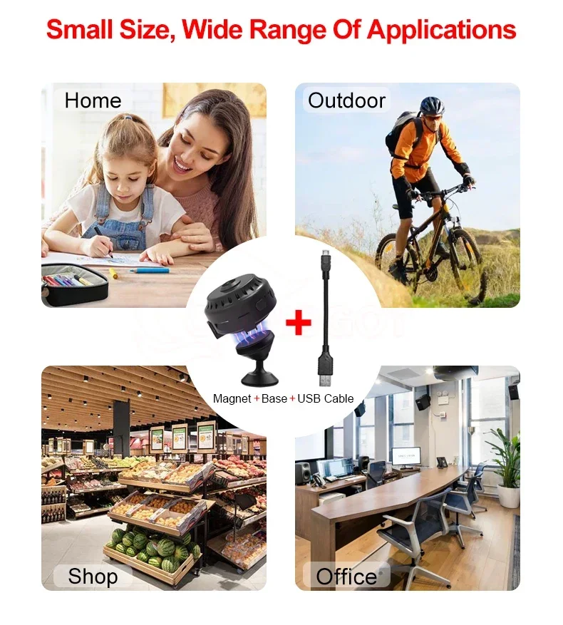 Description Picture 5 of itemMini Camera Wifi 1080P HD Portable Magnetic Design Camcorder Indoor Night Vision Smart Home Security Micro Surveillance Recorder