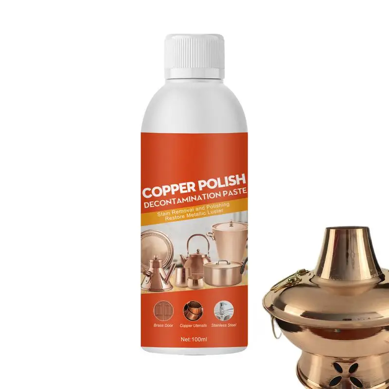 

Copper Cleaner Paste 100ml Rust Remover Copper Polishing Brightener Paste Copper Cleaner For Sink Without Scratching For Brass