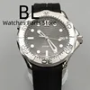 BLIGER 41mm Mechancial Men's Watch DomedSapphire Glass NH35A PT5000 Movement Rubber Strap Silver Ceramic Bezel Gray Dial No Date 2