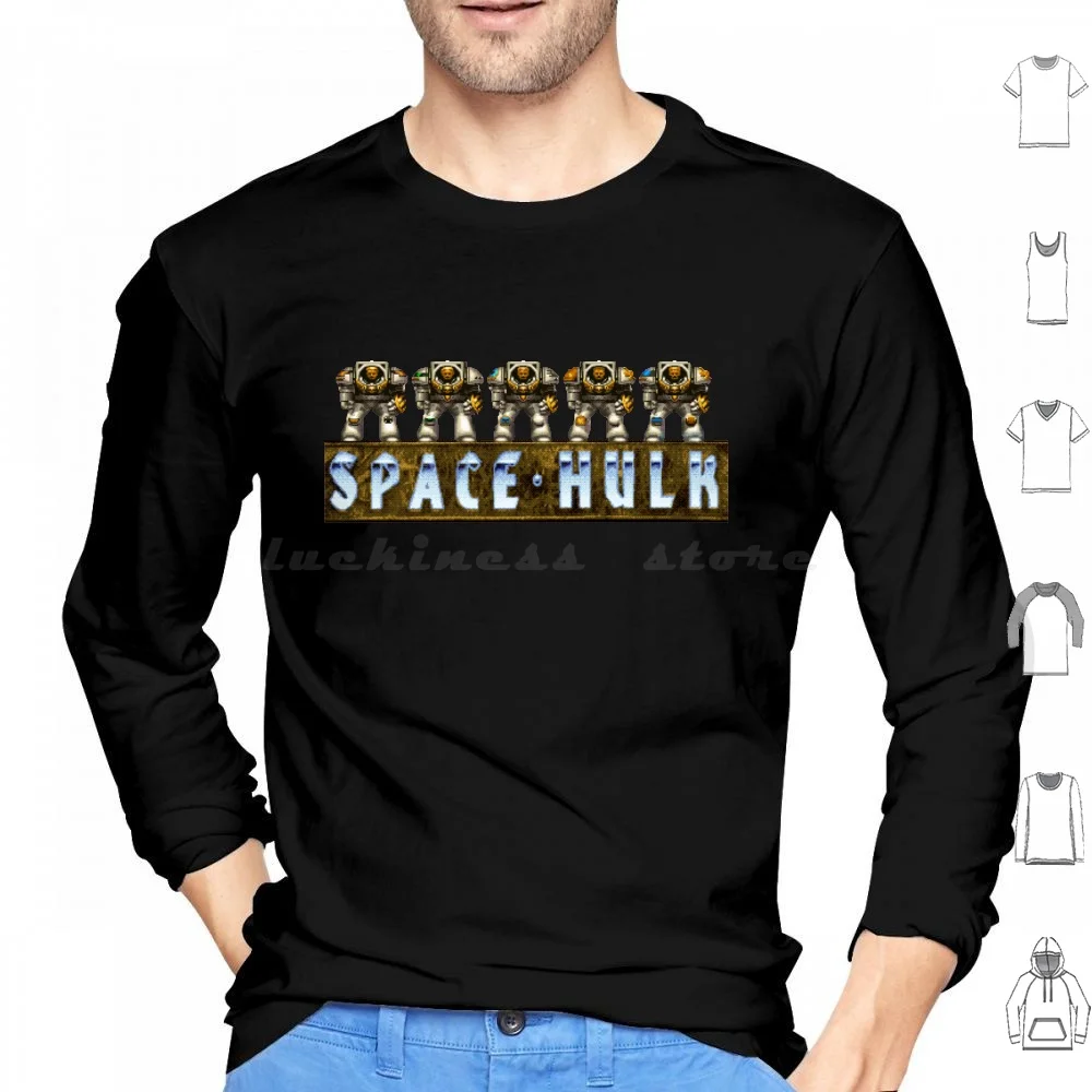 Space Hoodies Manica Lunga Commodore Amiga Screen Computer Retro Classic Pixel Geek Videogioco Sprite Terminator Rpg