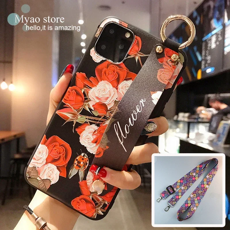 Universal Crossbody Neck Lanyard Phone Holder Cover with Wrist Strap