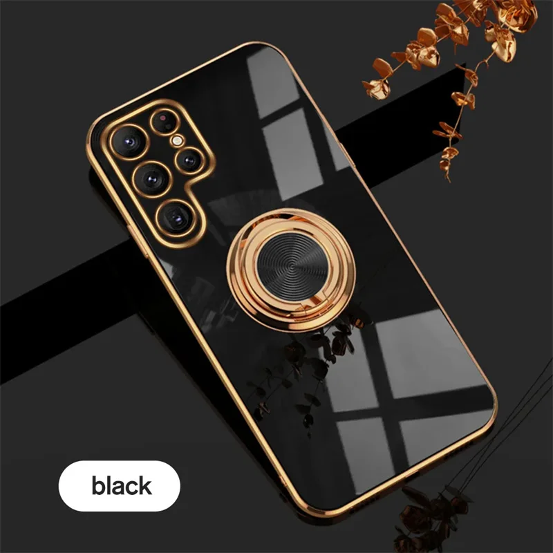 Premium Plating Ring Magnetic Holder Phone Case Cover