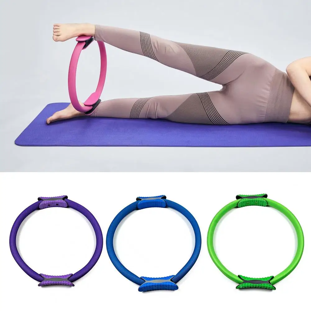 Women Pilates Ring with Non-slip Handles Leg Toning Inner Thigh Pelvic Floor Exercise Yoga Circle Home Gym Fitness Equipment