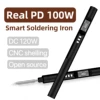 PTS200 PD3.0 100W Smart Soldering Iron ESP32 Open Source Support PD/QC Compatible with T12 TS101 PINE64 for RC Repair DIY Tool 1