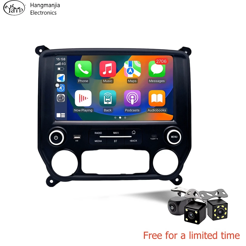 Autoradio con Navigazione GPS per Chevrolet Silverado GMC Sierra VIA Vtru 2014 - 2018, Sistema Android con Carplay, Stereo Senza DVD - immagine 2