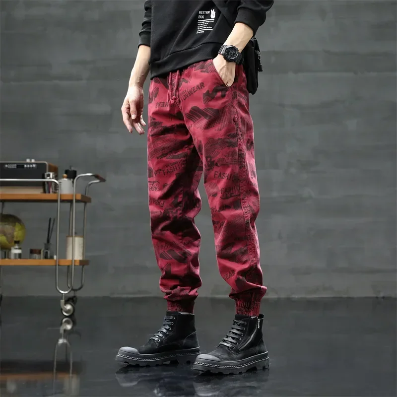 

New Men’s Camouflage Elasticity Military Cargo Pants Cotton Sweatpants Jogger Hip Hop Khaki Casual Trousers Fashion Streetwear