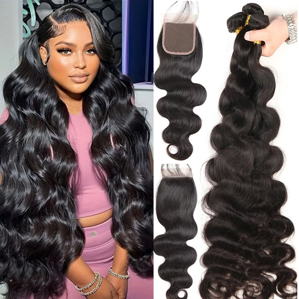 Body Wave Lace Closure with Bundles