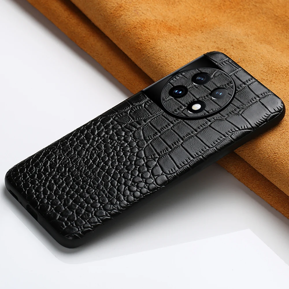 LANGSIDI Genuine Cowhide Leather Shockproof Luxury Phone Case with 360° Full Protection