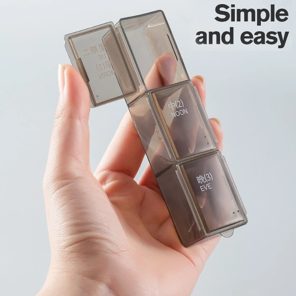 Enhanced Travel Pill Organizer - Weekly 3/4 Daily, Large Capacity with 21/28 Compartments