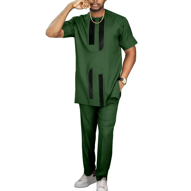 Deji Short Sleeve Dashiki Outfit - Image 2