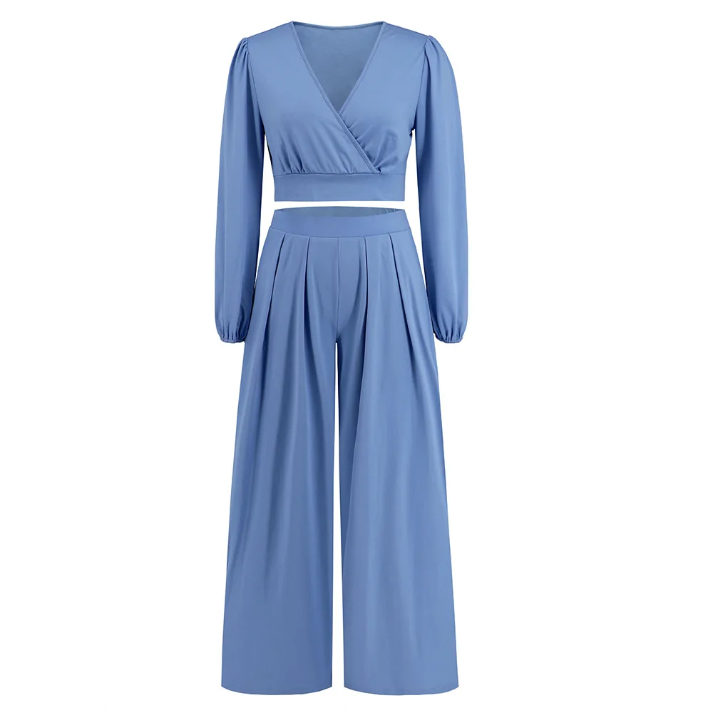 Woman Clothingvestidos De Fiesta2024 Autumn/Winter New Fashion Casual Women'S V-Neck Short Top Straight Sleeve Long 