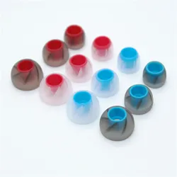Premium Silicone Earphone Gel Covers - Spiral In - Ear Earbuds Eartips (6pcs/3pairs) (Black Green(SML))
