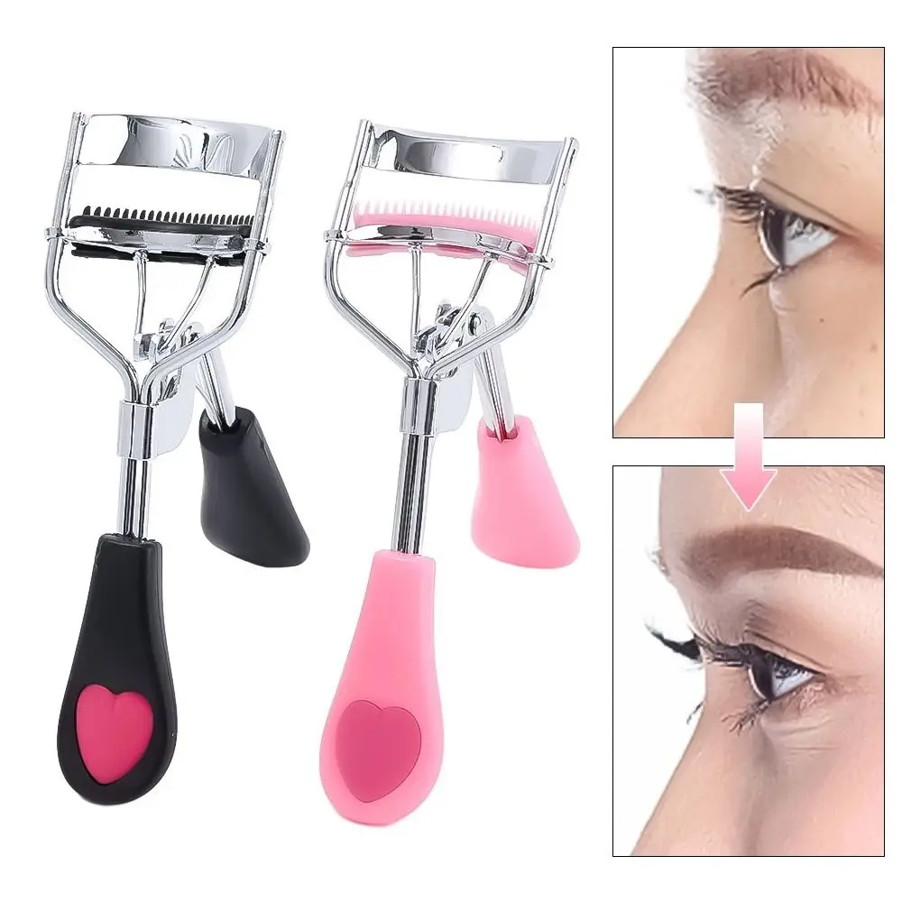 Professional Curling Eyelash Curler with Comb Wide and Detail Nature Women's Portable Beauty Tools Curling Lashes Clip Tweezers