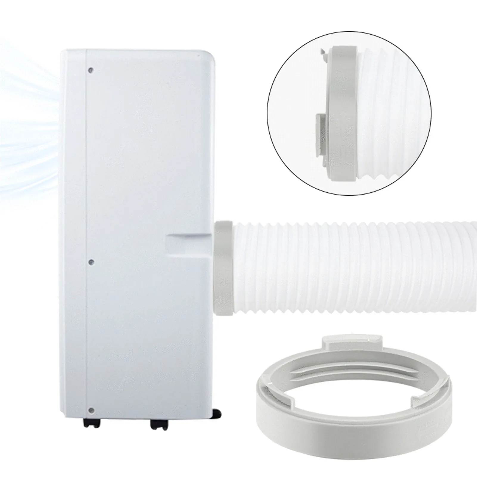 Acoplador Universal Para Manguera De Aire Acondicionado Portátil - 150 Mm (5.9"), Roscas CW/CCW, De ABS