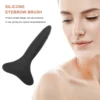 6 Pcs Comb Eyebrow Shaving Makeup Brush Silicone Spatula Women Girls Black Combs Miss 6