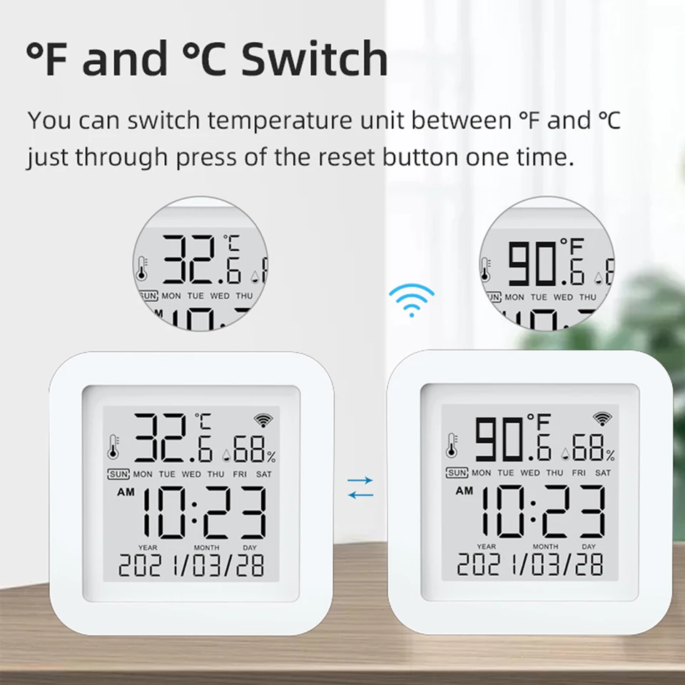 Tuya WiFi Intelligent Temperature Humidity Sensor