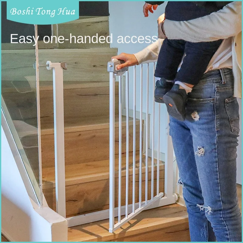 Children Safety Door Guardrails Baby Stairway Guard Rail Baby Fence Fence Gate Bar Double Safety Bolt Playpen