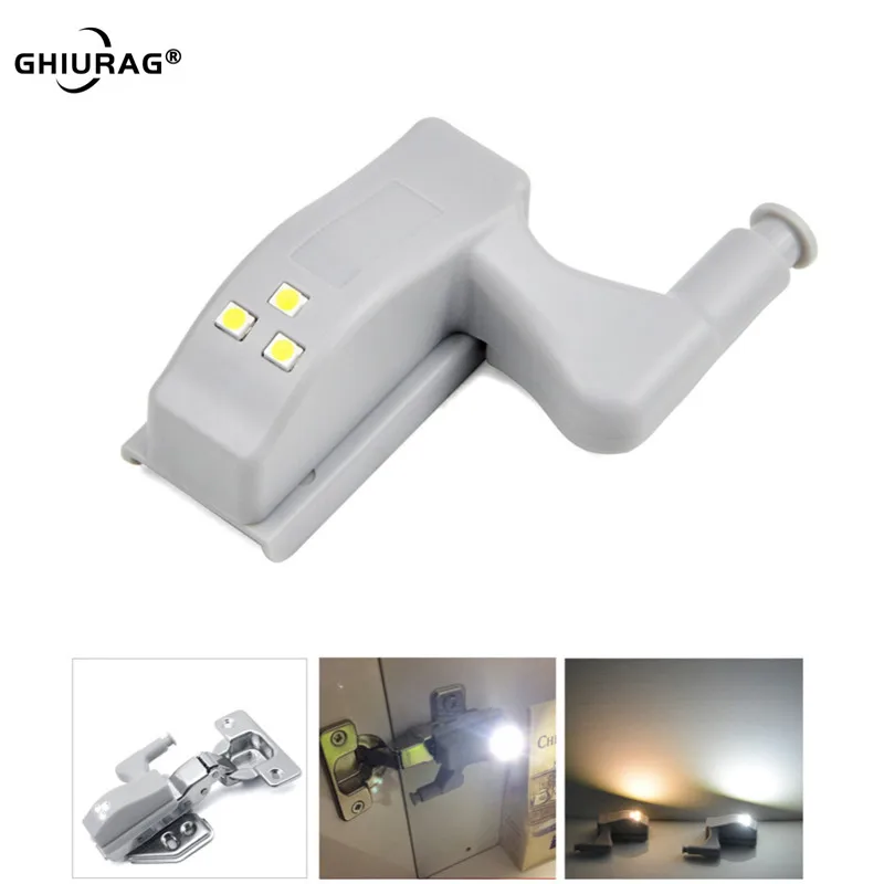 5/10Pcs LED Inner Hinge Wardrobe Cupboard Sensor Lights Lamp Universal Under Cabinet Light for Bedroom Kitchen Closet Night |
