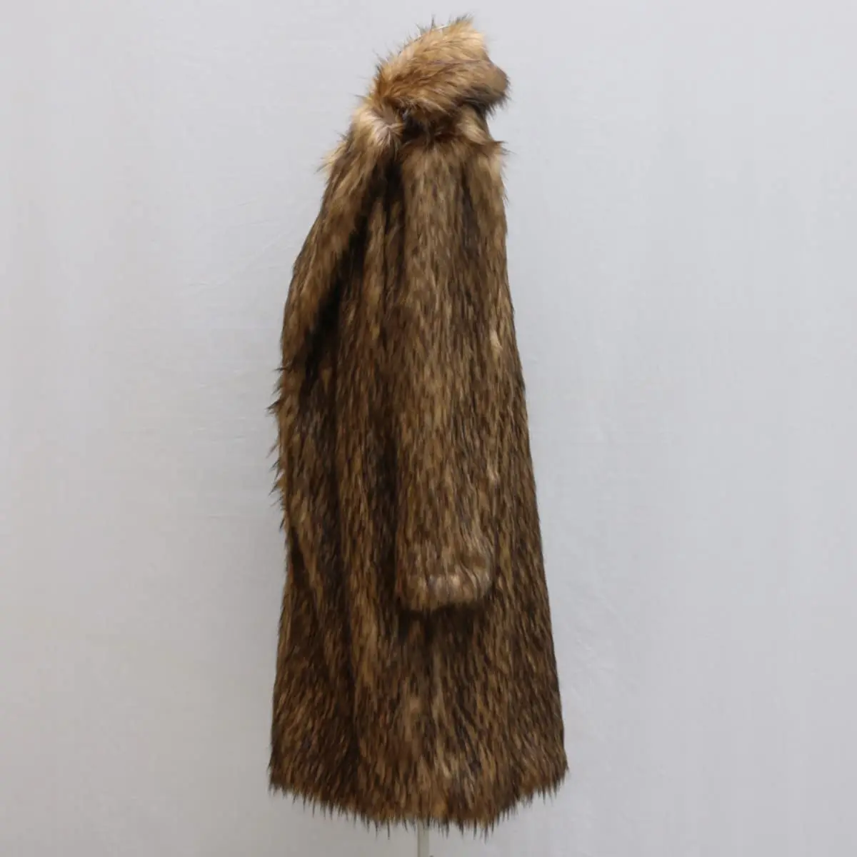 Men's Faux Fur Long Sleeve Sweater Coat – Fluffy Soft Winter Jacket, Oversized Overcoat