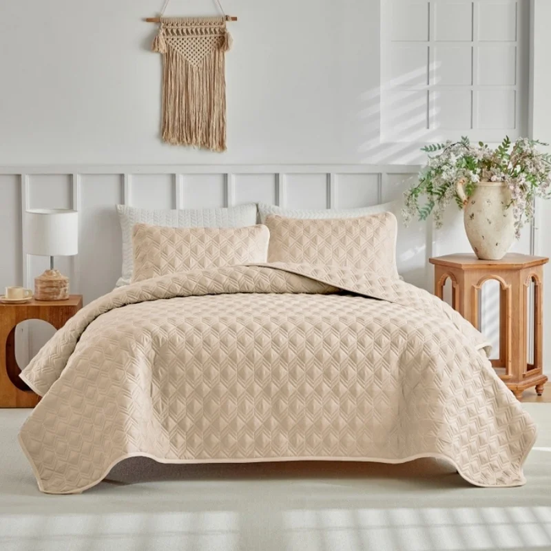2026 Neues Bettüberwurf-Set: Gesteppte geometrische Polyester-Bettdecke + Kissenbezug, Sommerdecke, Klimadecke, US King, Dropshipping – Detail 7