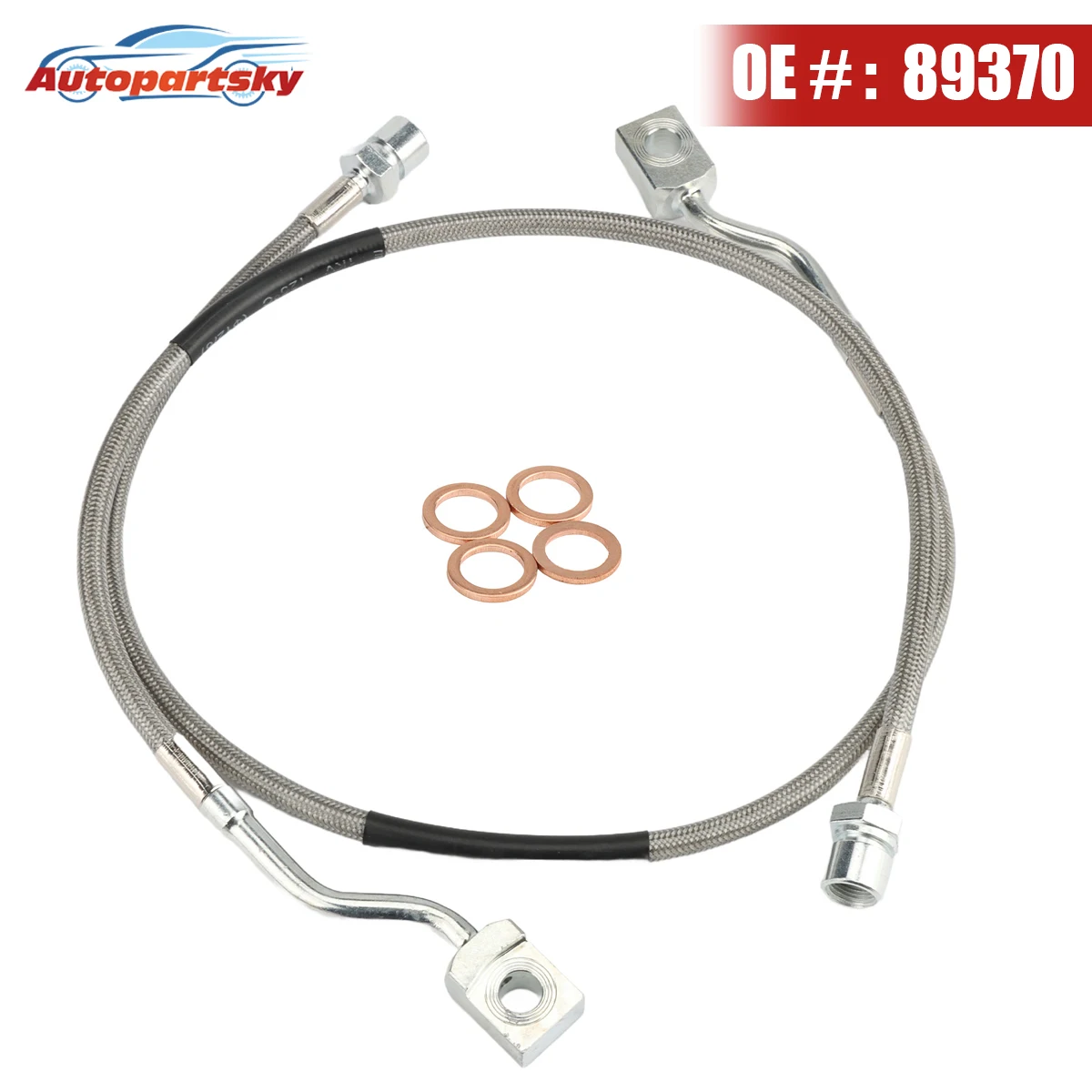 2PCS 89370 Front Extended Brake Lines Kit For GMC Sierra 1500 2500 3500 Yukon For Chevy Silverado 1500 2500 3500 Tahoe Suburban