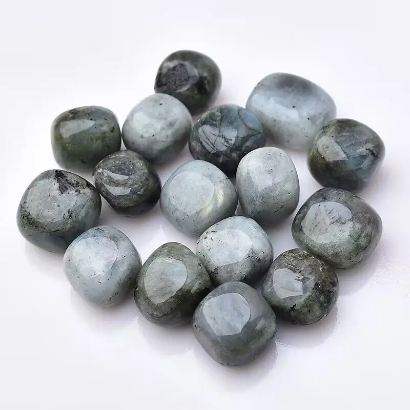 100G Natural Labradorite Stone Cube Macerie Crystal Rolling Stone Cube Room Fish Tank Ornamenti Per Vasi Di Fiori