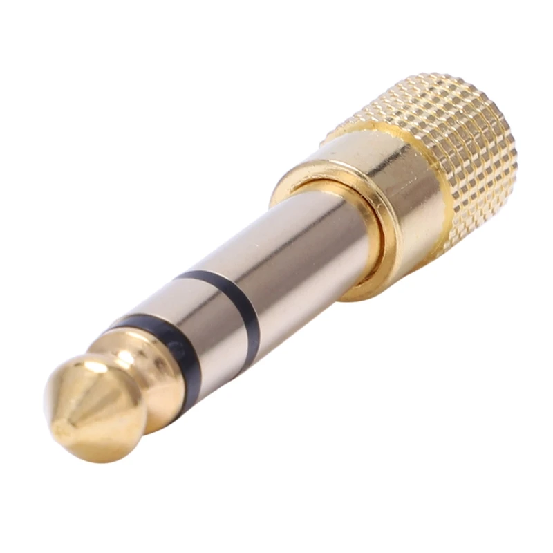 Audio adapter 6 Pieces Headphone Adapter 6.35 mm(1/4 inch) Male to 3.5 mm(1/8 inch) Female Stereo Audio Earphone Jack Adapter
