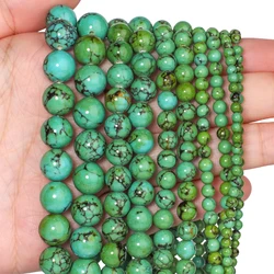 Turquoise Blue Howlite Stone Beads - 10mm about 30 - 35pcs (Phoenix Line)