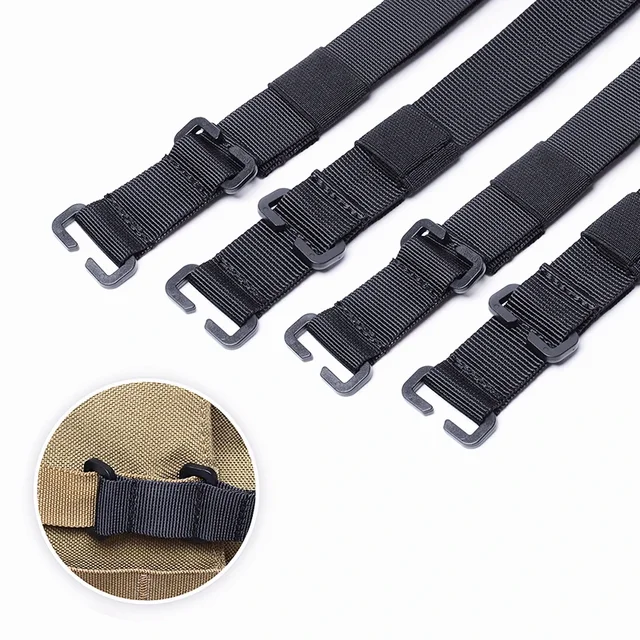 4pcs Molle System Webbing Straps Tactical Backpack Vest Adapter Belts Outdoor Sports Climbing Hiking Hunting Bags Chest Straps 5