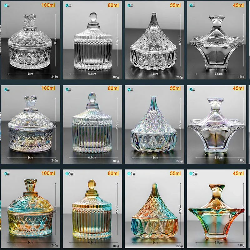 1PC Colorful Crystal Glass Acrylic Nail Cup for Liquid Powder Dappen Dish Lid Bowl Cups Holder Equipment Nail Accessories Tools 6