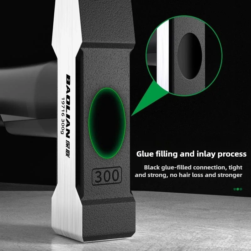 Hardware Tools Building Decoration Flat Head Hammer 200g Plastic Coated Duckbill Hammer Hammer Head 500g Fitter