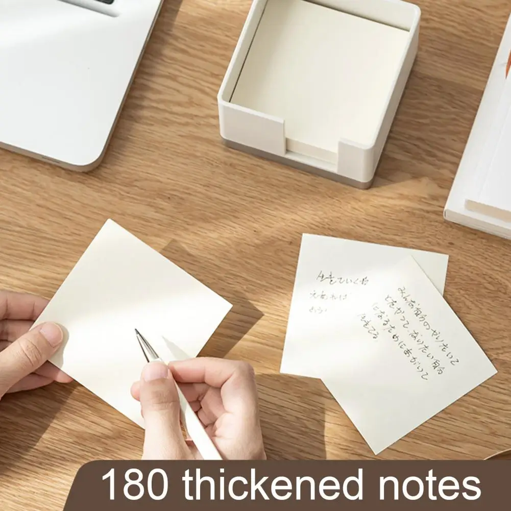 Stylish Sticky Note Holder Large Capacity Square Memo Box Daily Use Office Stationery Note Organizer