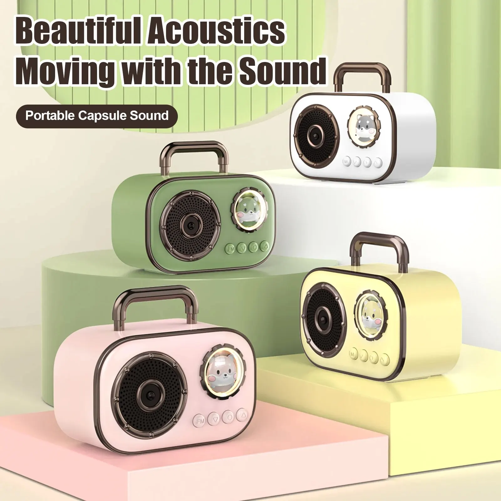 DZ06 Creative Retro Bluetooth Speaker Gift Radio Portable Mobile Phone Accent Cannon Sound