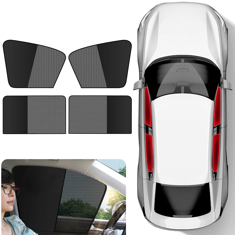Magnetic Side Window Sun Shades Light Blocking Summer Protective Window Shade Universal for Car Camping Napping Sleeping
