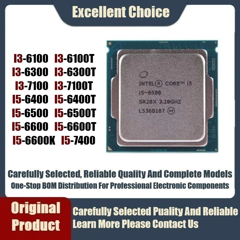 100% Nuovo I3-6100 I3-6100T I3-6300 I3-6300T I3-7100 I3-7100T I5-6400 I5-6400T I5-6500 I5-6500T I5-6600 I5-6600T I5-6600K I5-7400