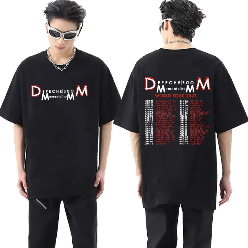 British Band Depeche Cool Mode Memento Mori World Tour 2023 Nuove Magliette Uomo Hip Hop Trend T-Shirt Oversize Vintage Streetwear