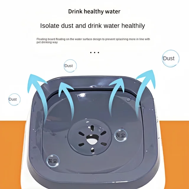 Dog Drinking Water Bowl Floating Non-Wetting Mouth Cat Bowl Without Spill Drinking Water Dispenser Plastic Anti-Over Dog Bowl 3