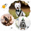 Dog Tuxedo Adjustable Harness No Pull for Small Medium Large Boys Dogs Cat Puppy Dog Wedding Suit with Bow Tie Pet Party Costume
