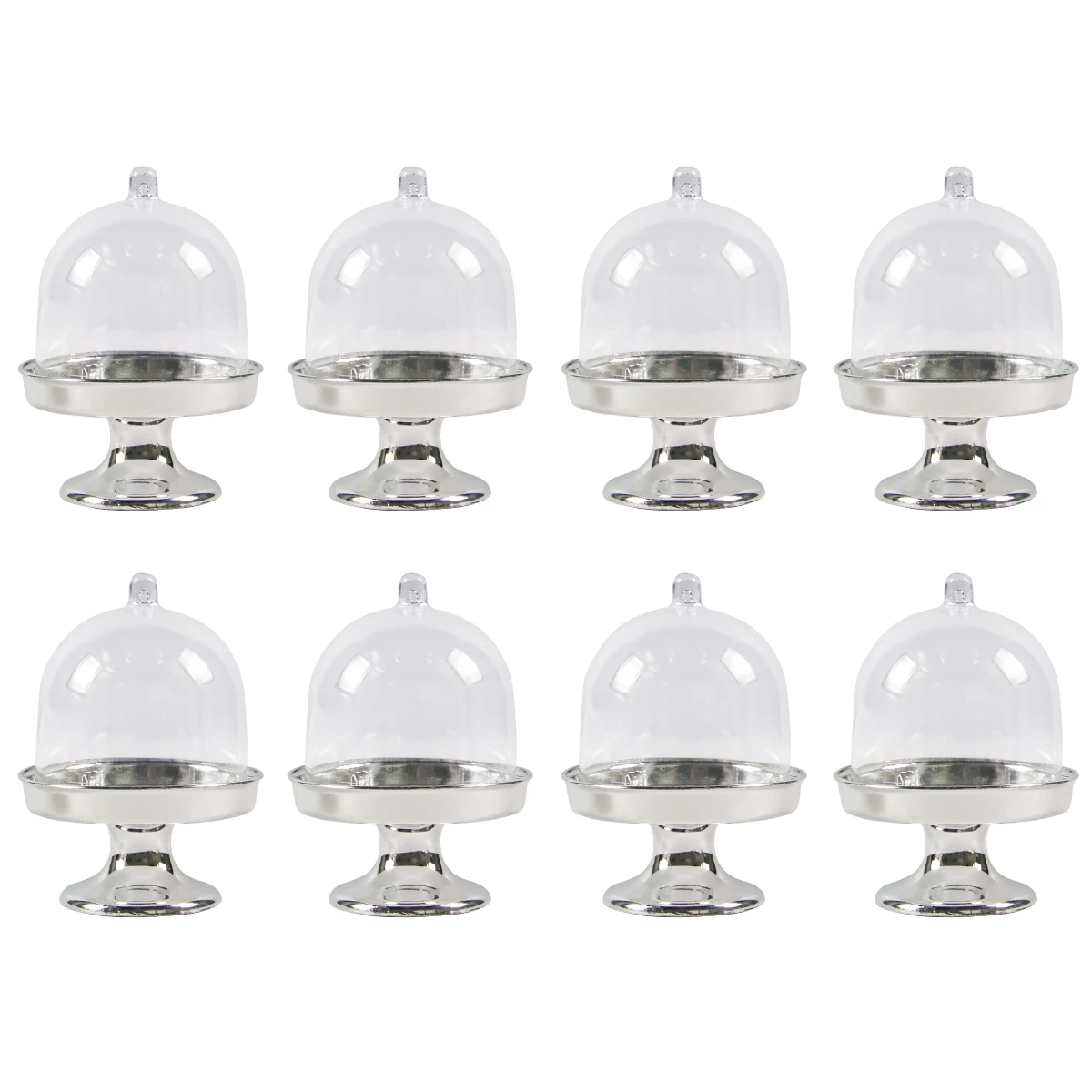 10PCS Transparent Mini Cake and Candy Stands, Cupcake Display Trays with Clear Plastic ... - SKU TMCS1000 - UGI Packaging